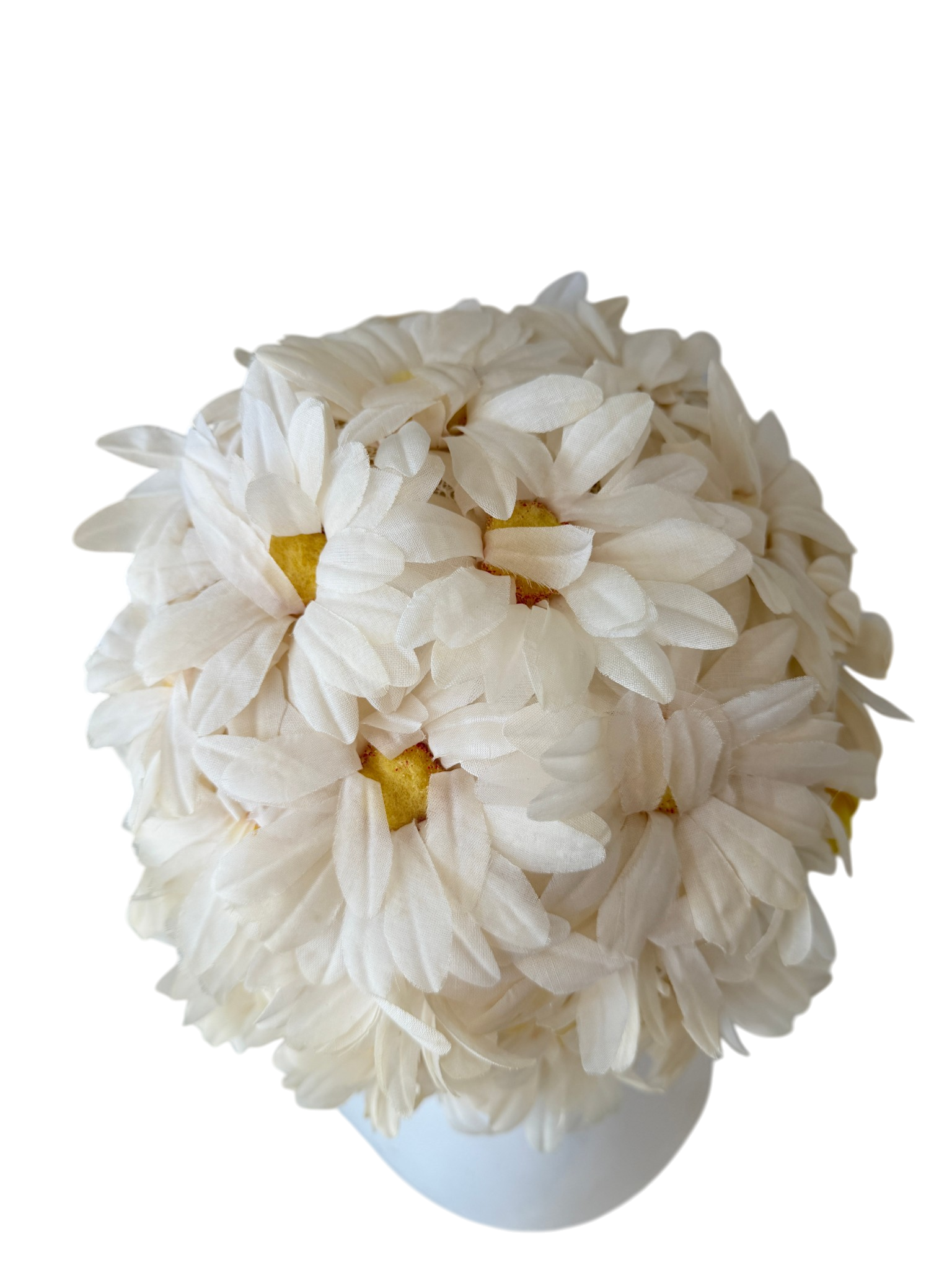 1950s Union Made Silk Daisy Floral Cloche Hat