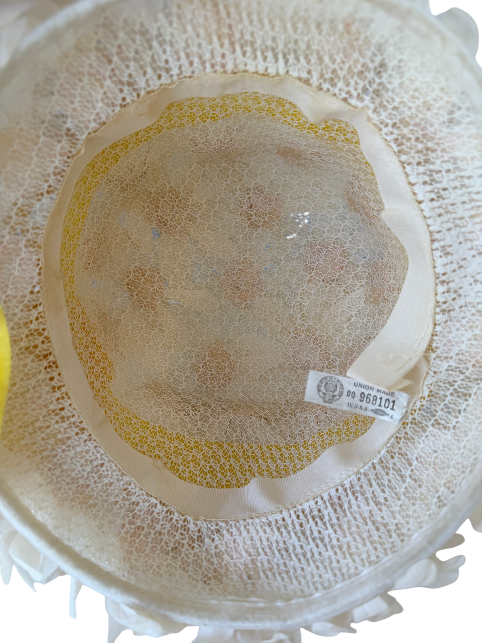 1950s Union Made Silk Daisy Floral Cloche Hat