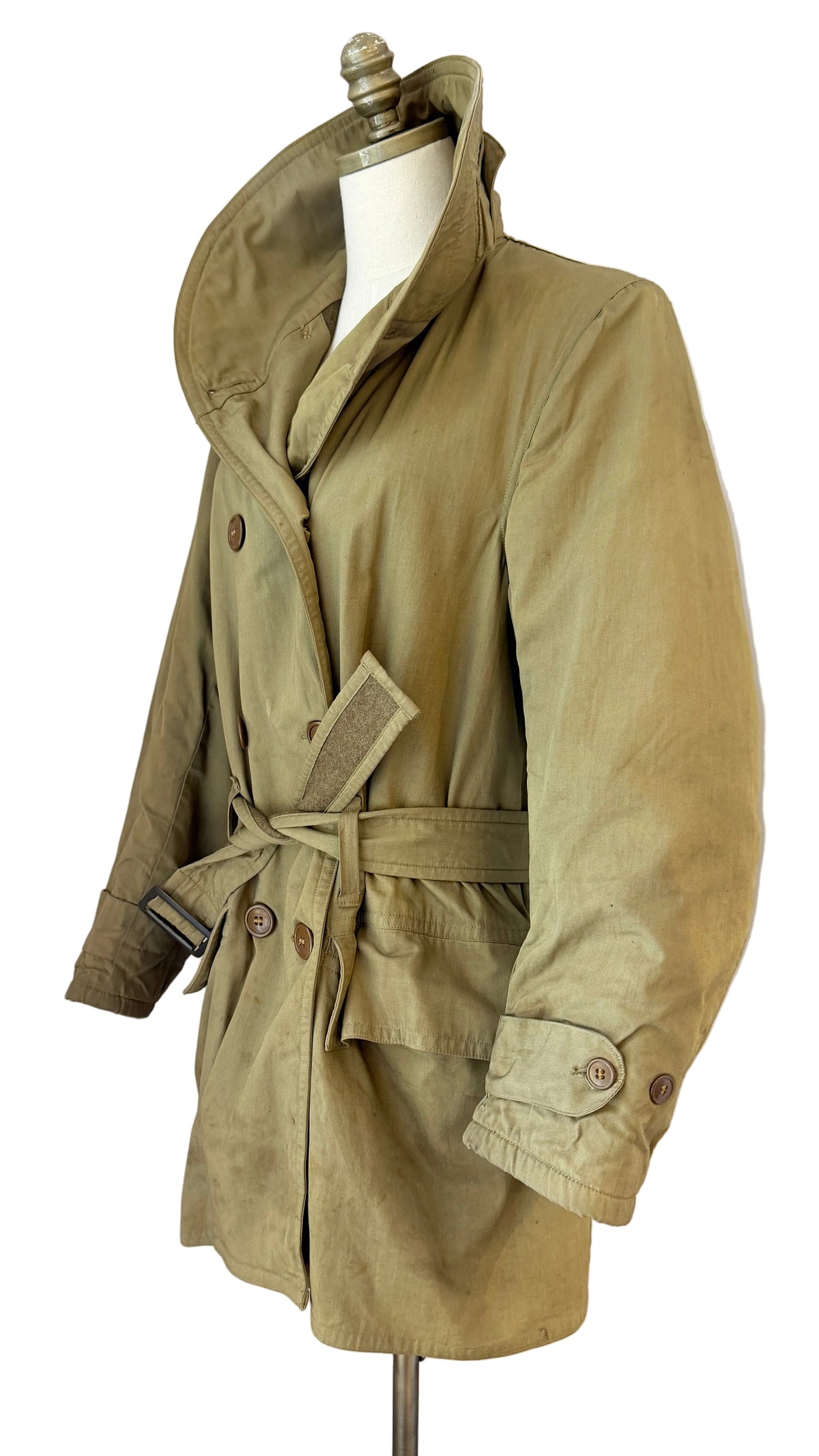 1940s WWII Army Jeep Jacket – Wool Lined with Matching Belt