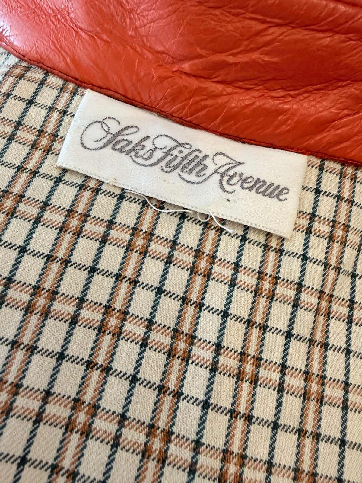 1960s Bonnie Cashin for Sills / Saks Orange Canvas & Leather Toggle-Front Swing Coat