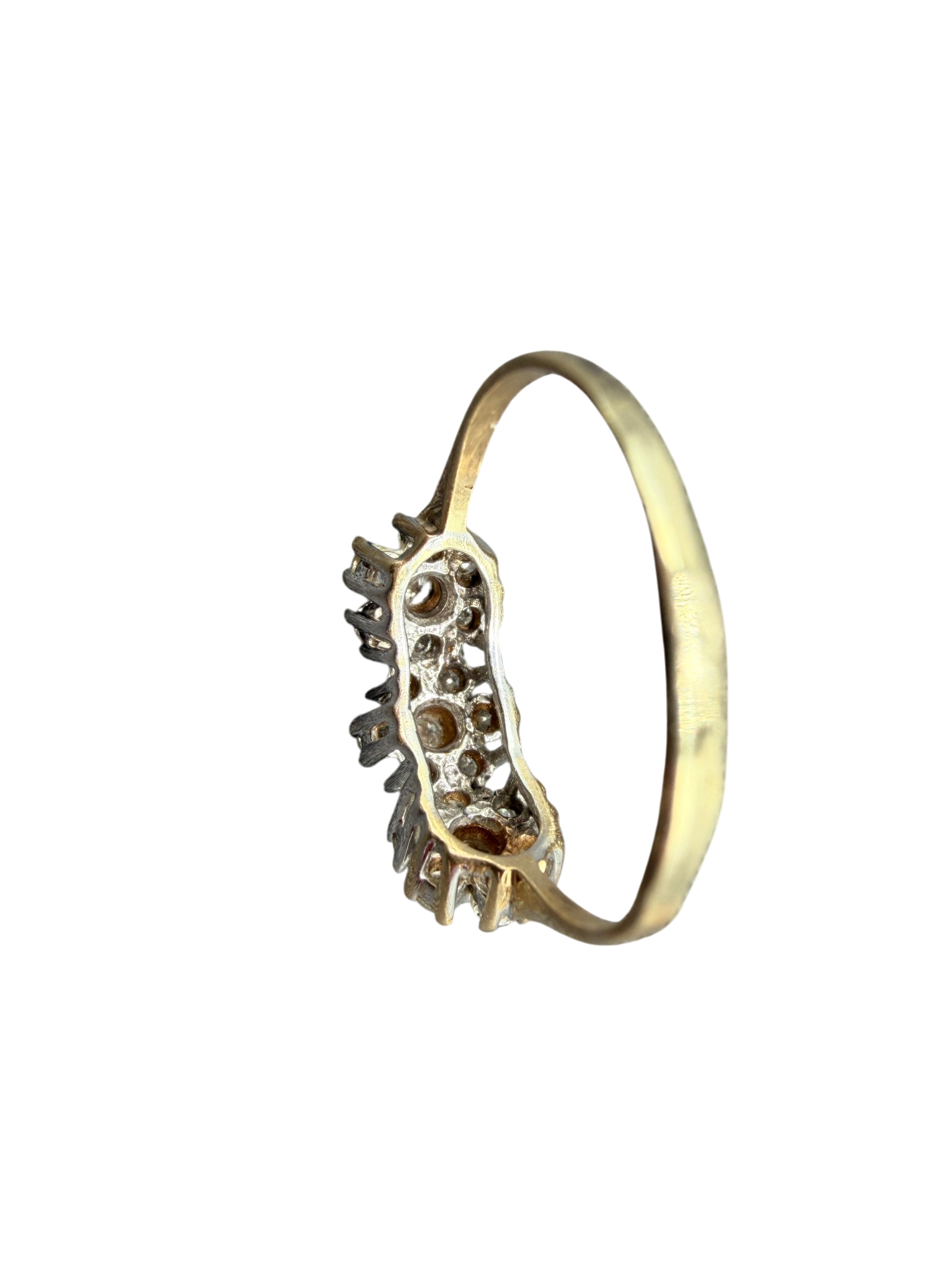 14K Gold Diamond Triple Flower Cluster Anniversary Ring (1 CTTW)