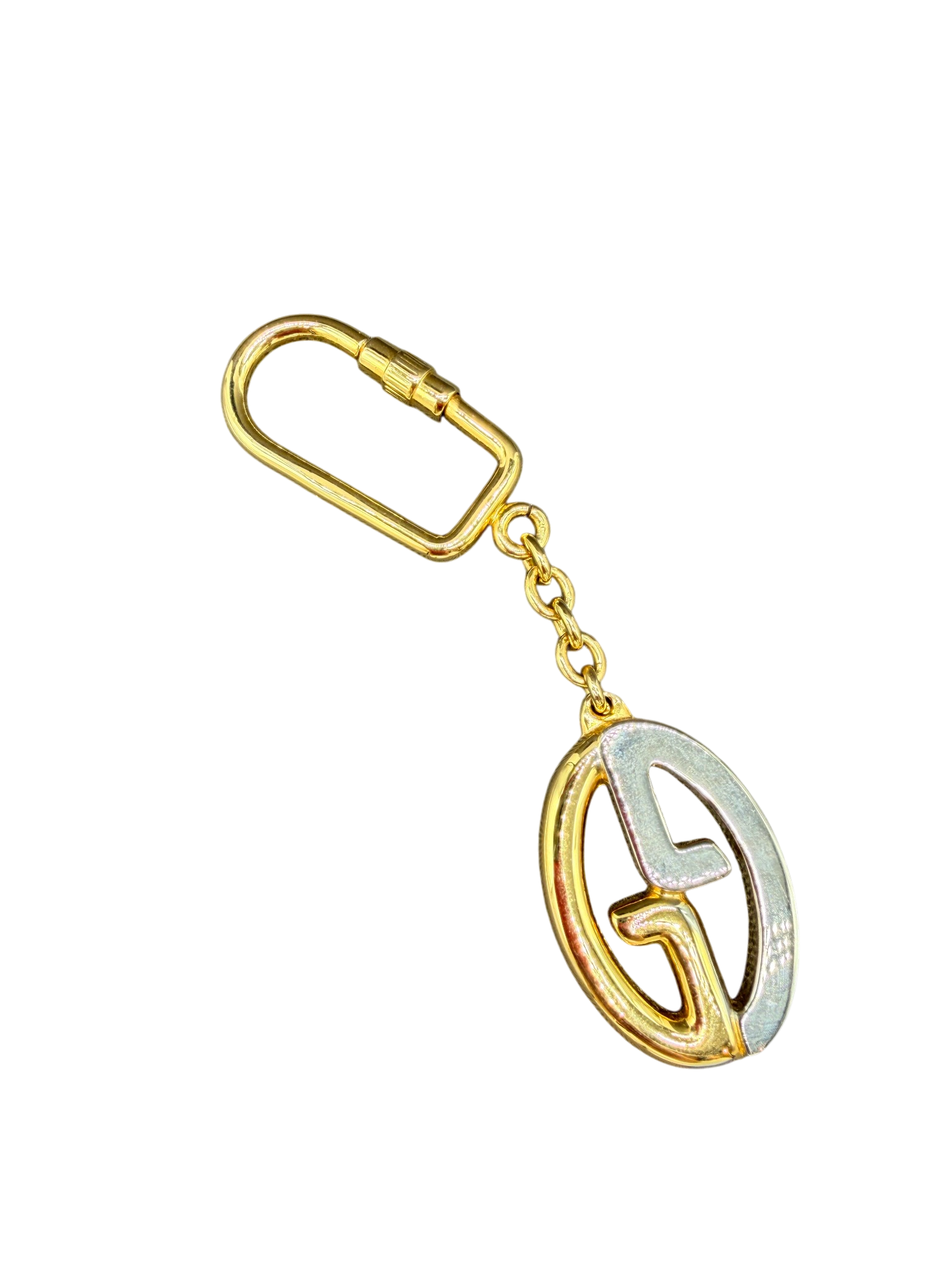 1970s Gucci GG Mixed Metal Keychain