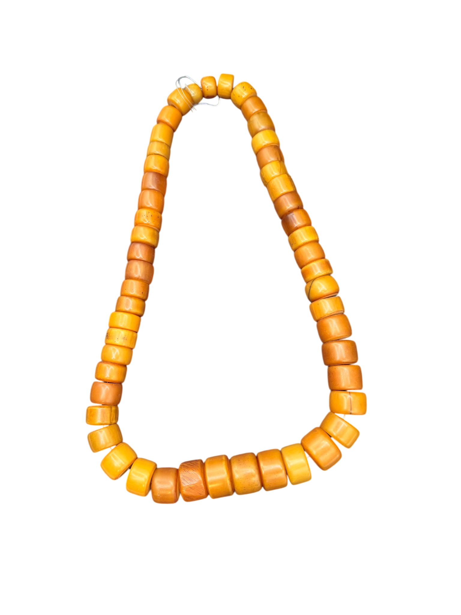 Butterscotch “Egg Yolk” Amber Statement Bead Necklace
