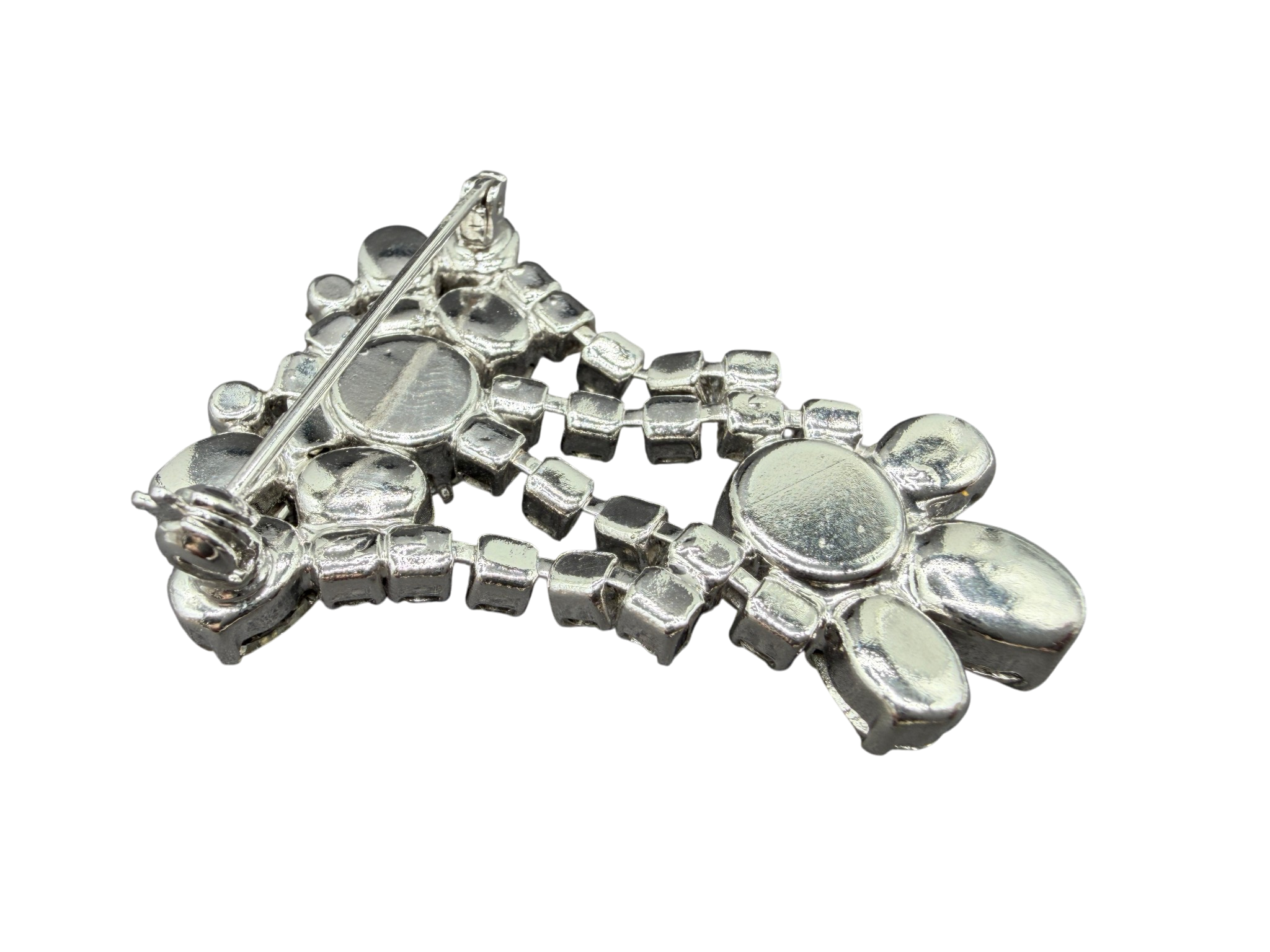 Vintage 1950s Austrian Crystal Cluster Dangle Brooch