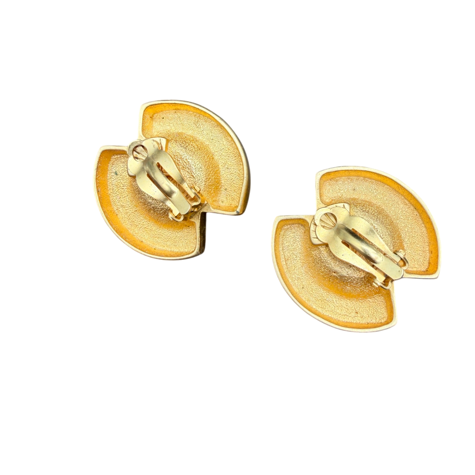 1980s Karl Lagerfeld Gold-Tone Faux Pearl Clip-On Earrings