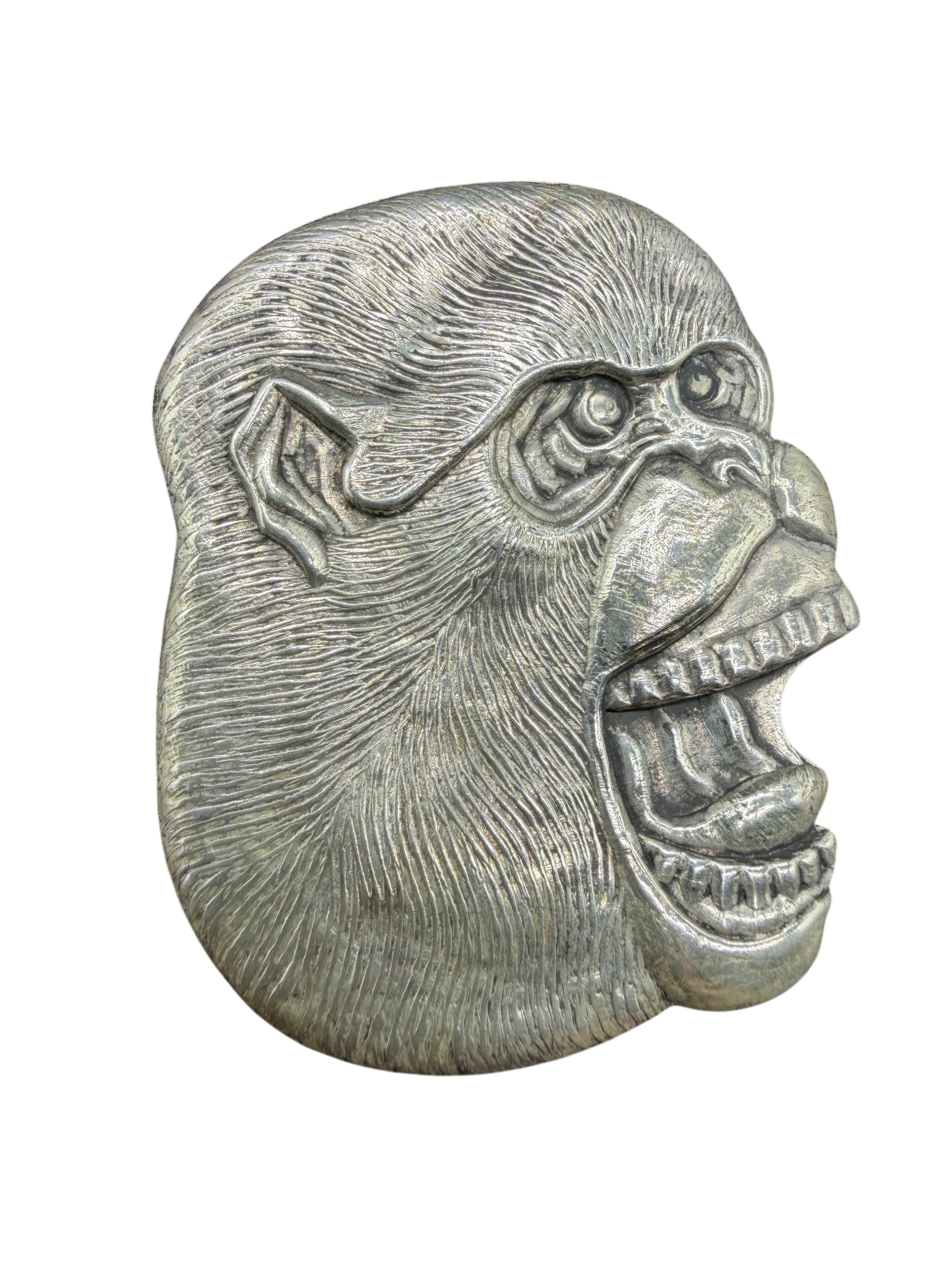 1960s Rare Butler & Wilson Sterling Silver Gorilla Head Brooch