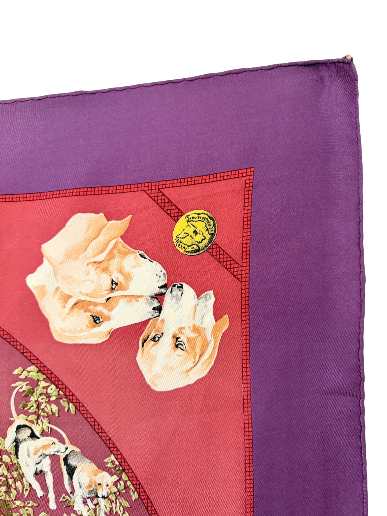 1984 Authentic Hermès “Le Poitevin” Silk Scarf by Hubert de Watrigant