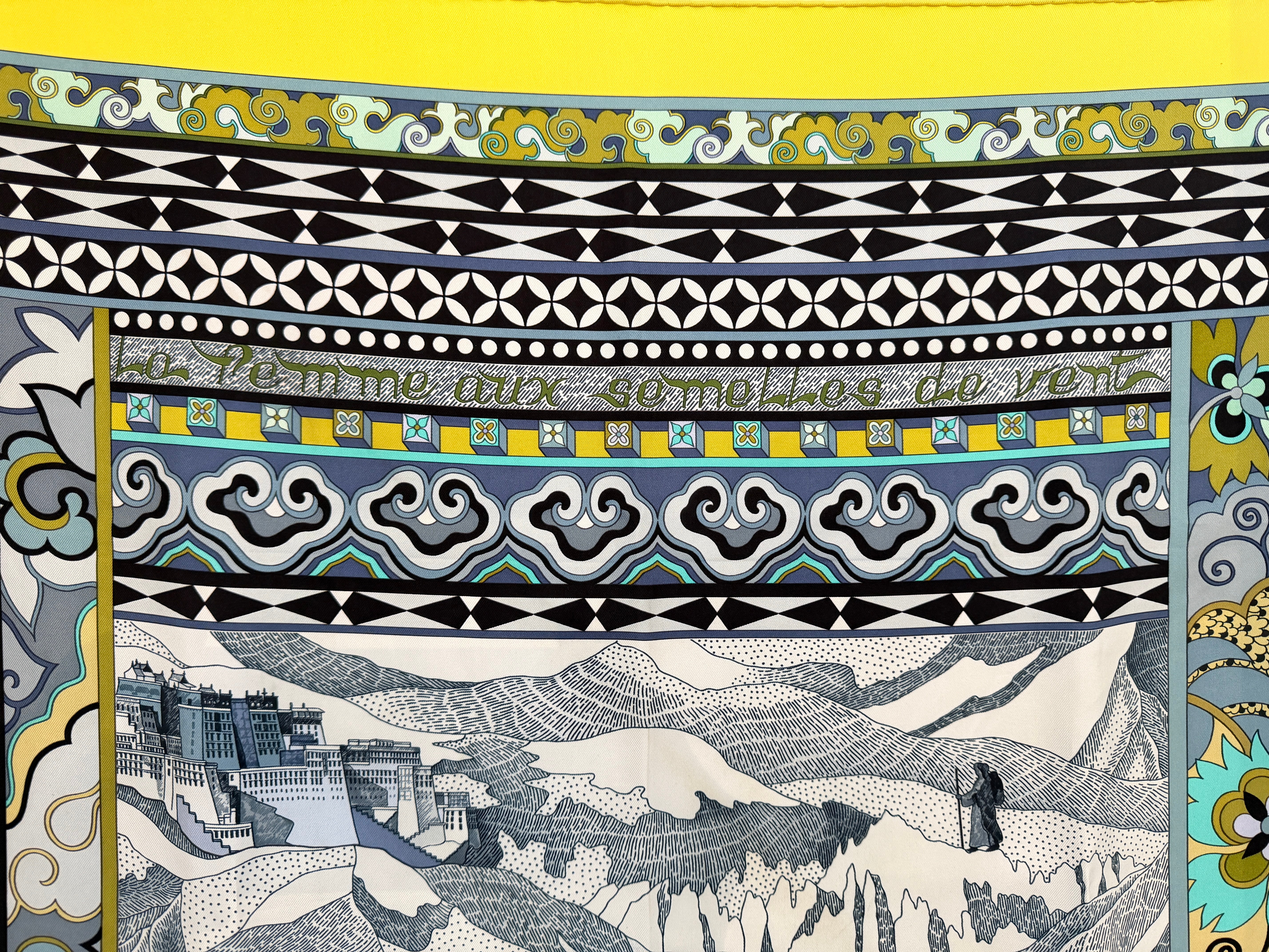 Hermès “La Femme aux Semelles de Vent” Silk Scarf