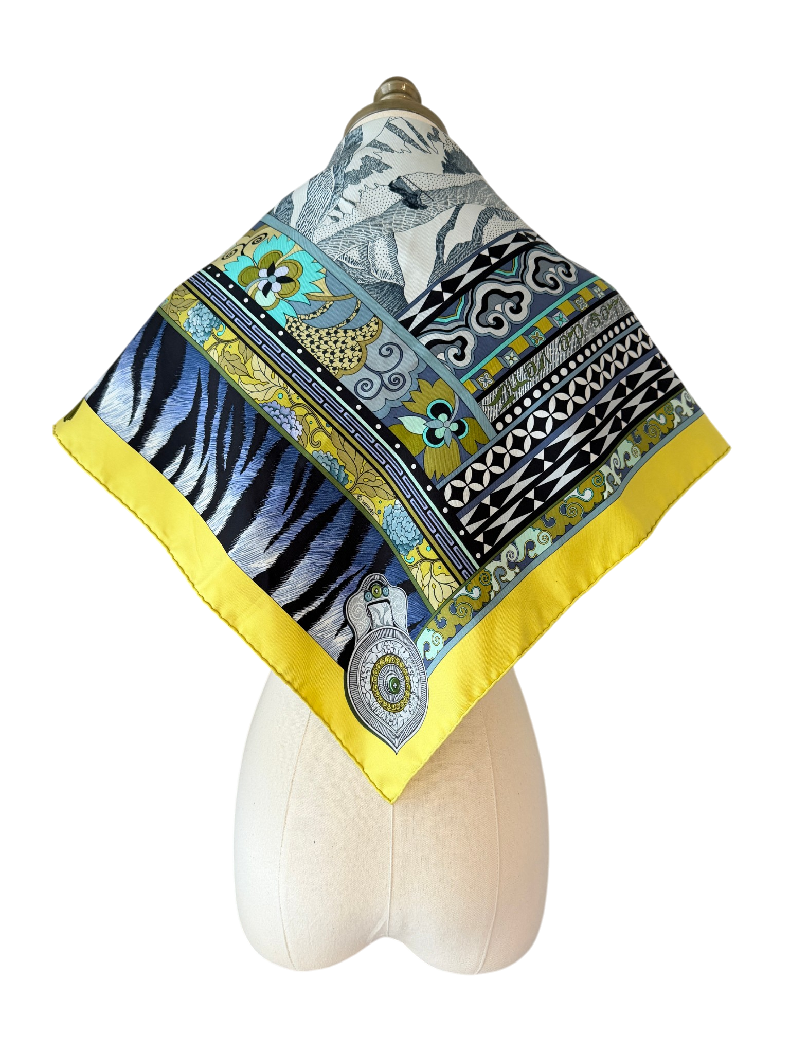 Hermès “La Femme aux Semelles de Vent” Silk Scarf