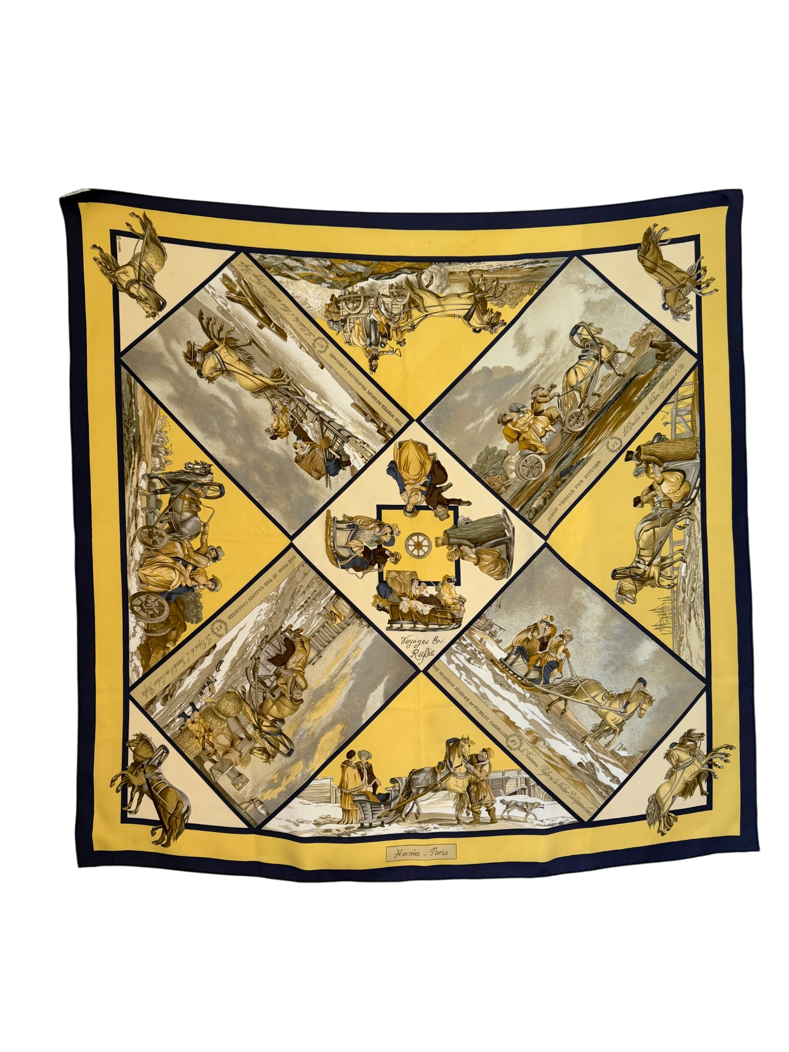 Hermès “Promenade en Russie” Silk Scarf by Loïc Dubigeon