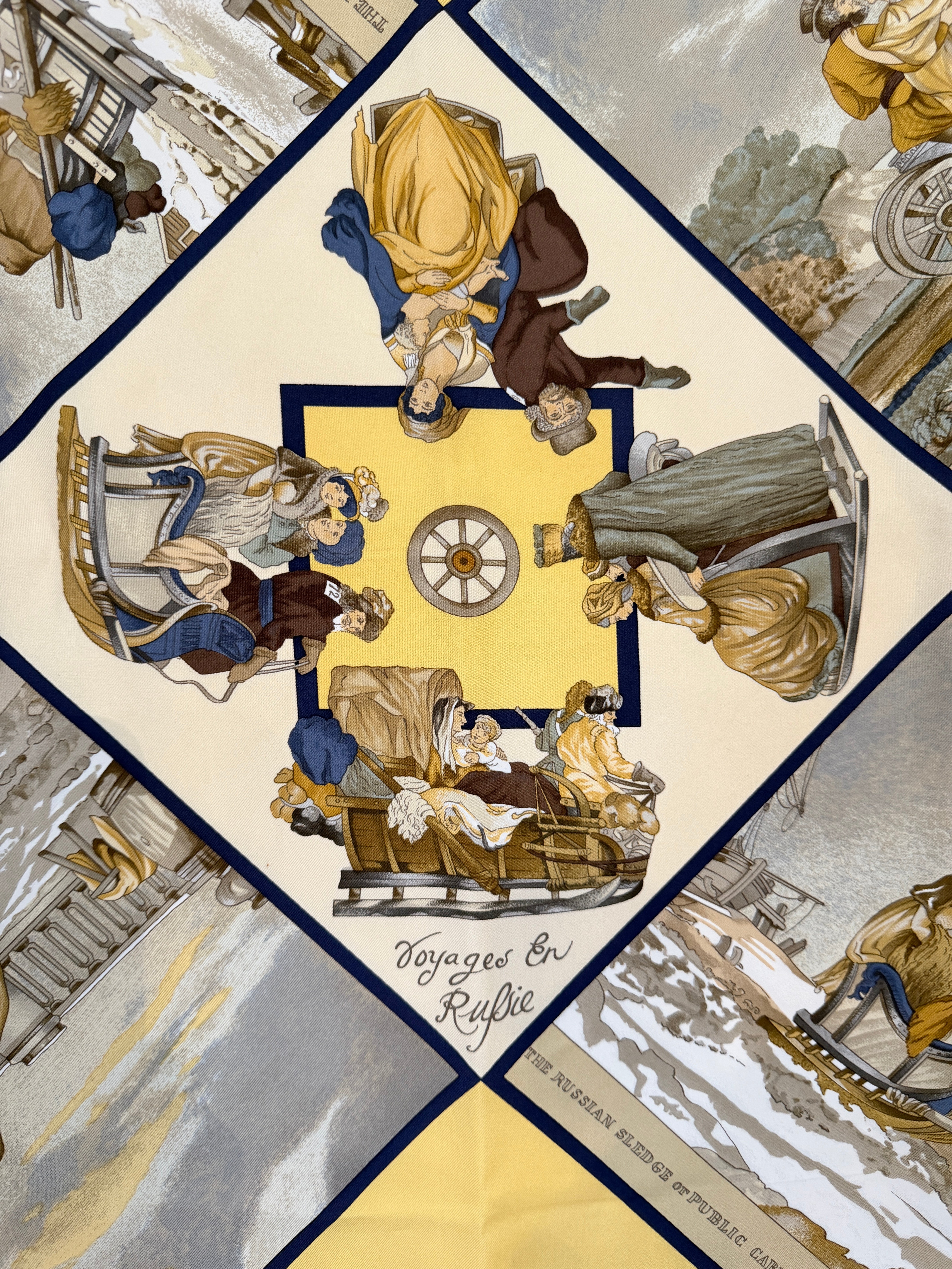 Hermès “Promenade en Russie” Silk Scarf by Loïc Dubigeon