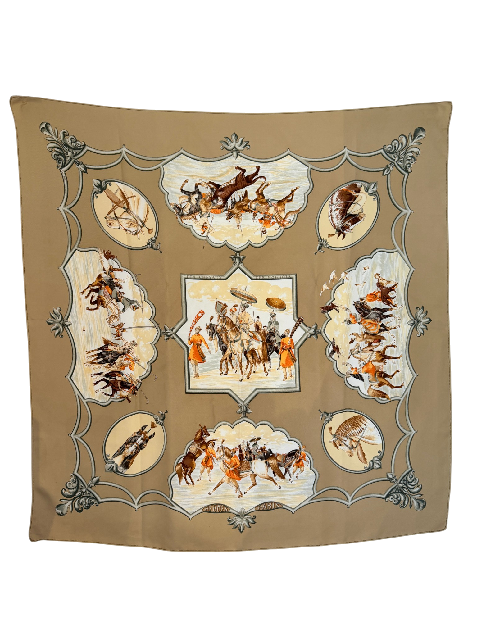 Hermès “Les Chevaux des Moghols” Silk Scarf