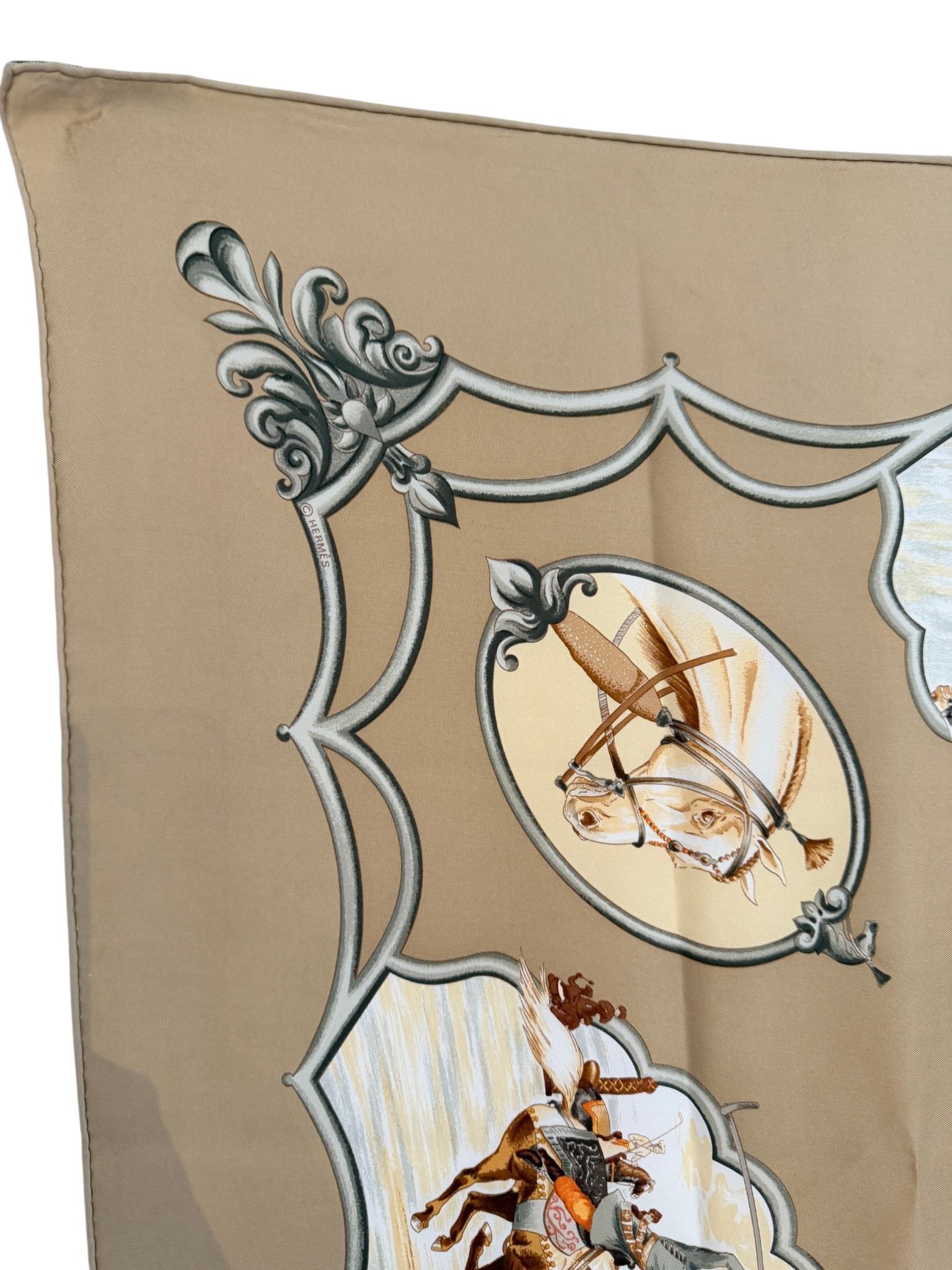 Hermès “Les Chevaux des Moghols” Silk Scarf
