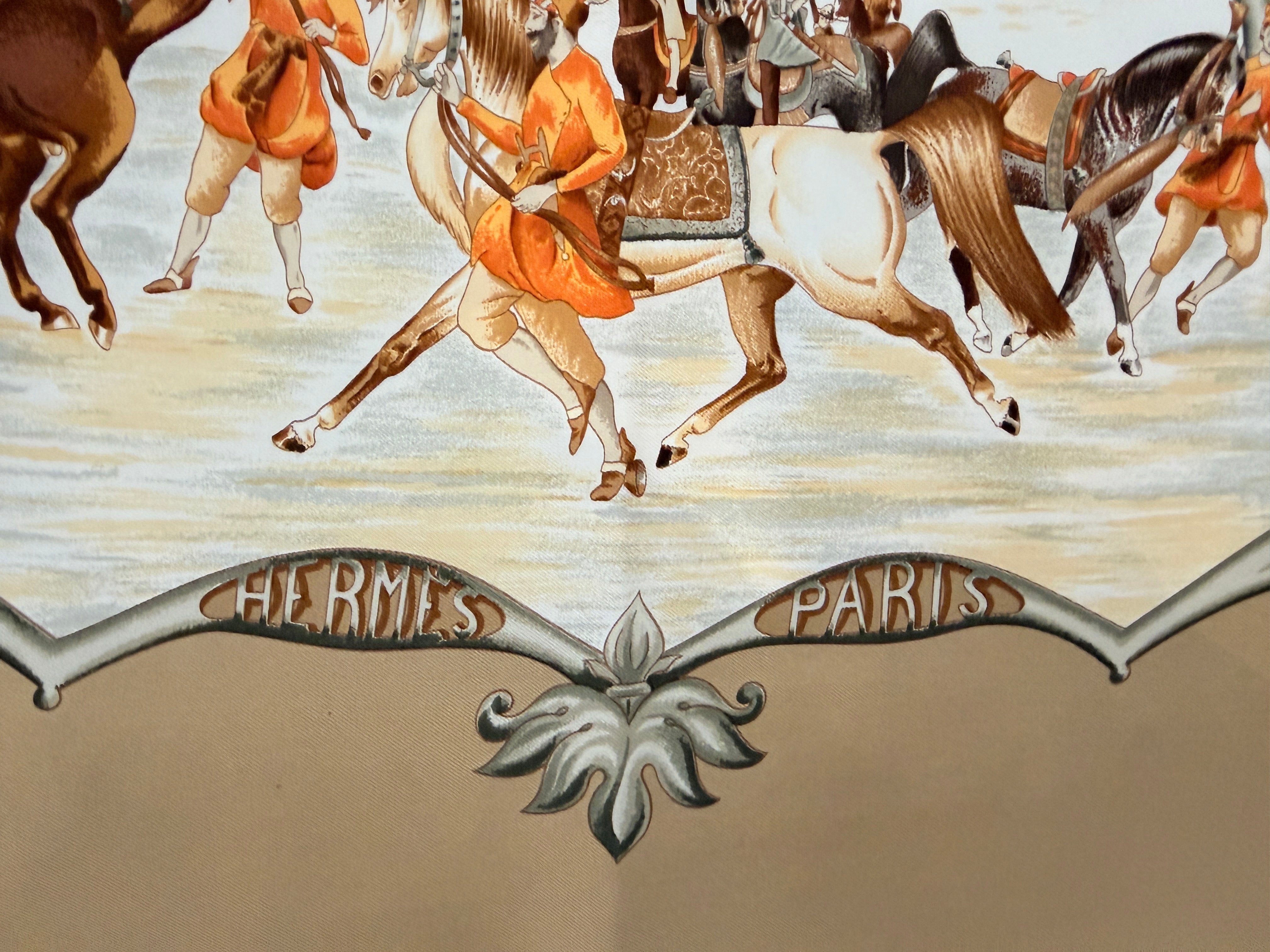 Hermès “Les Chevaux des Moghols” Silk Scarf