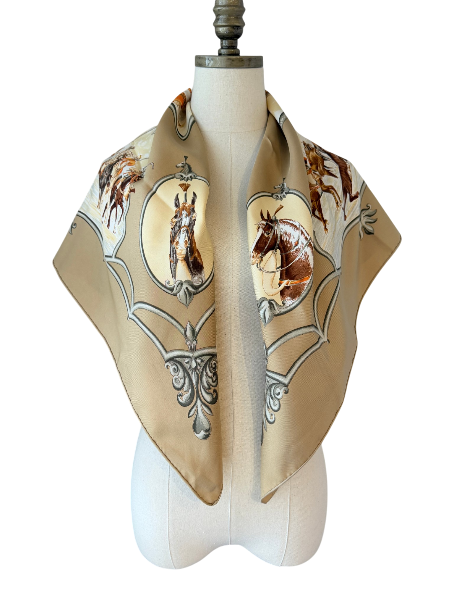Hermès “Les Chevaux des Moghols” Silk Scarf