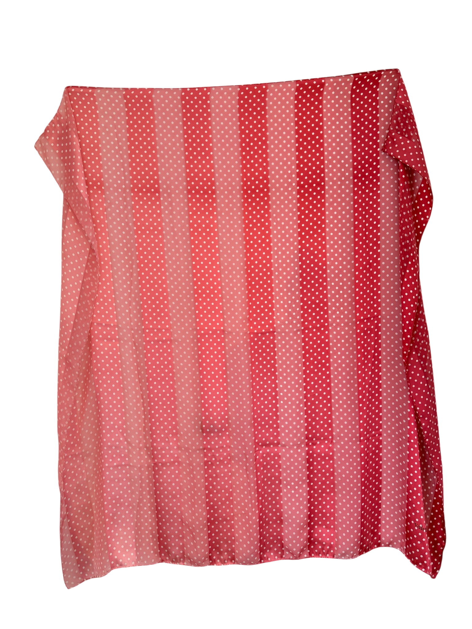 Valentino Pink & White Polka Dot Silk Shawl