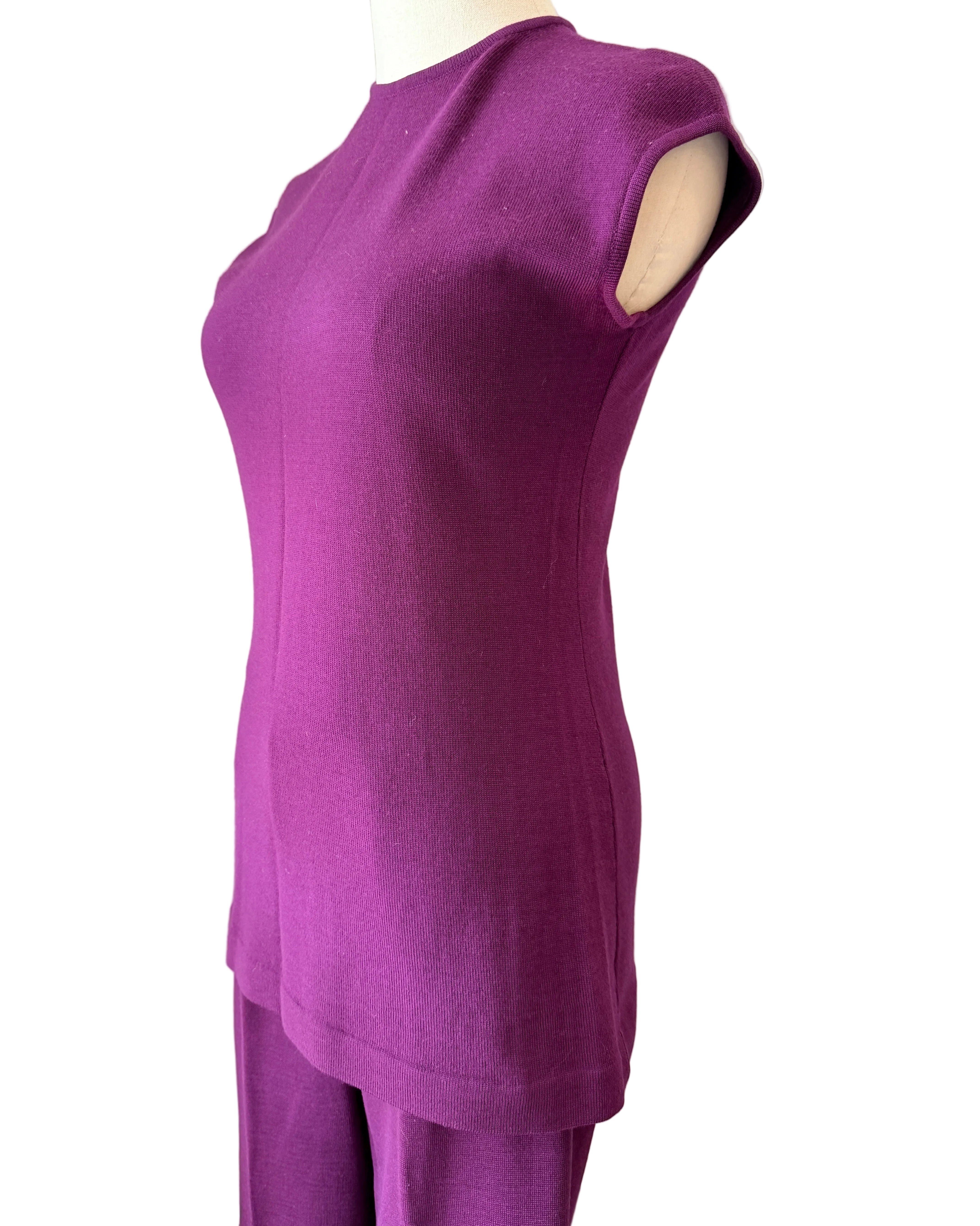 1960s Crown Royal Three-Piece Wool Pant Suit with Tank, Blazer & Pants