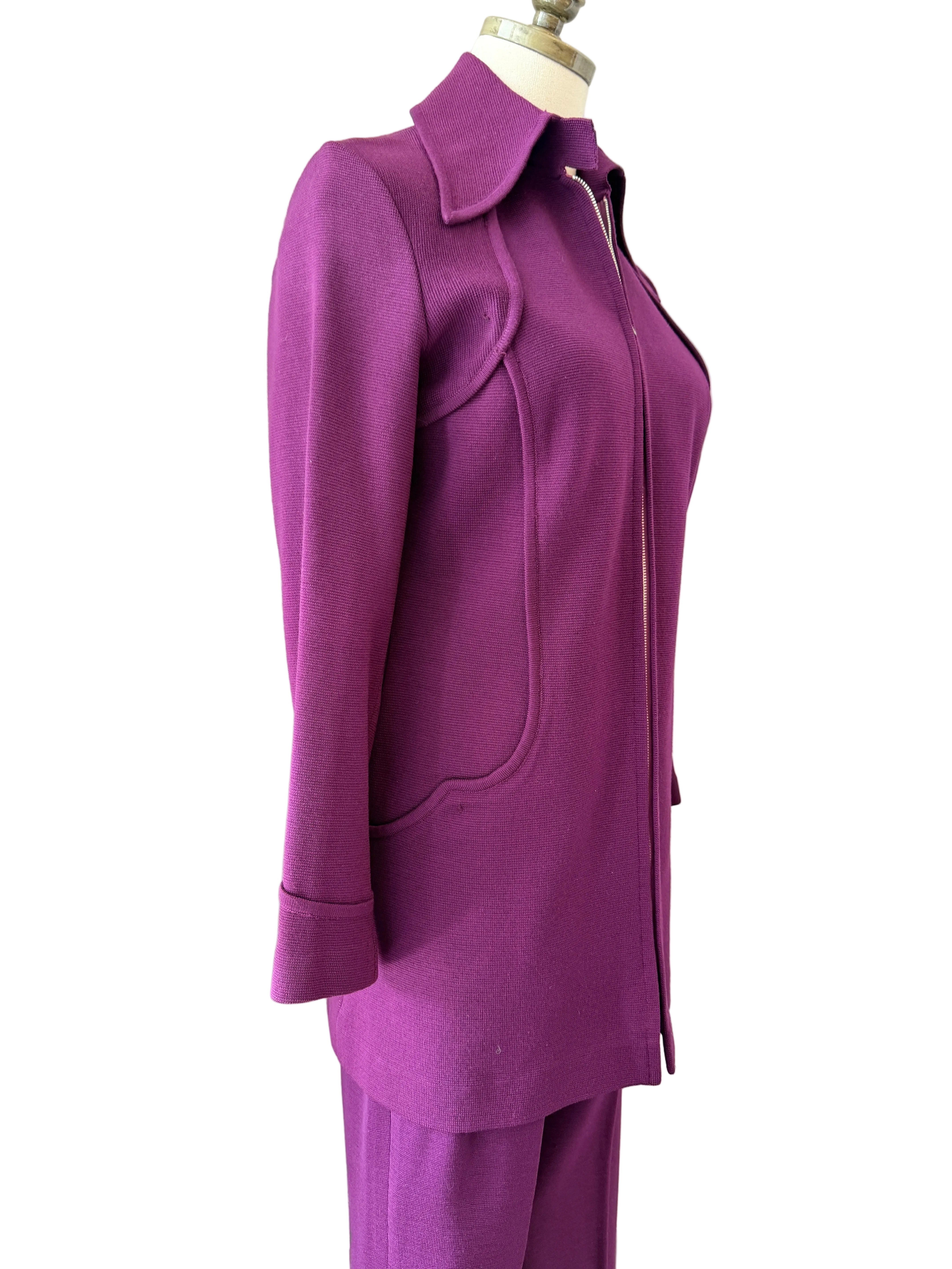 1960s Crown Royal Three-Piece Wool Pant Suit with Tank, Blazer & Pants