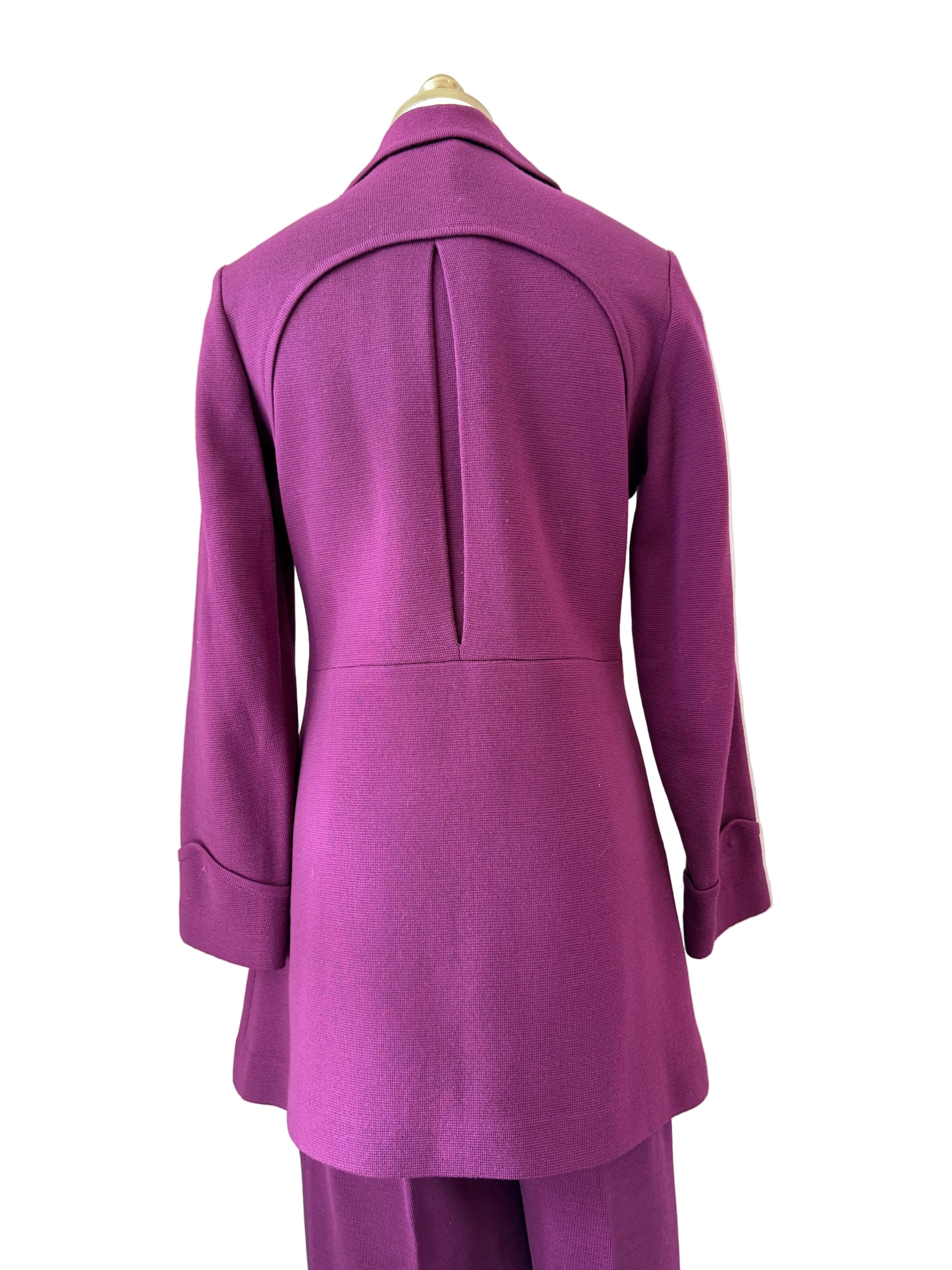 1960s Crown Royal Three-Piece Wool Pant Suit with Tank, Blazer & Pants