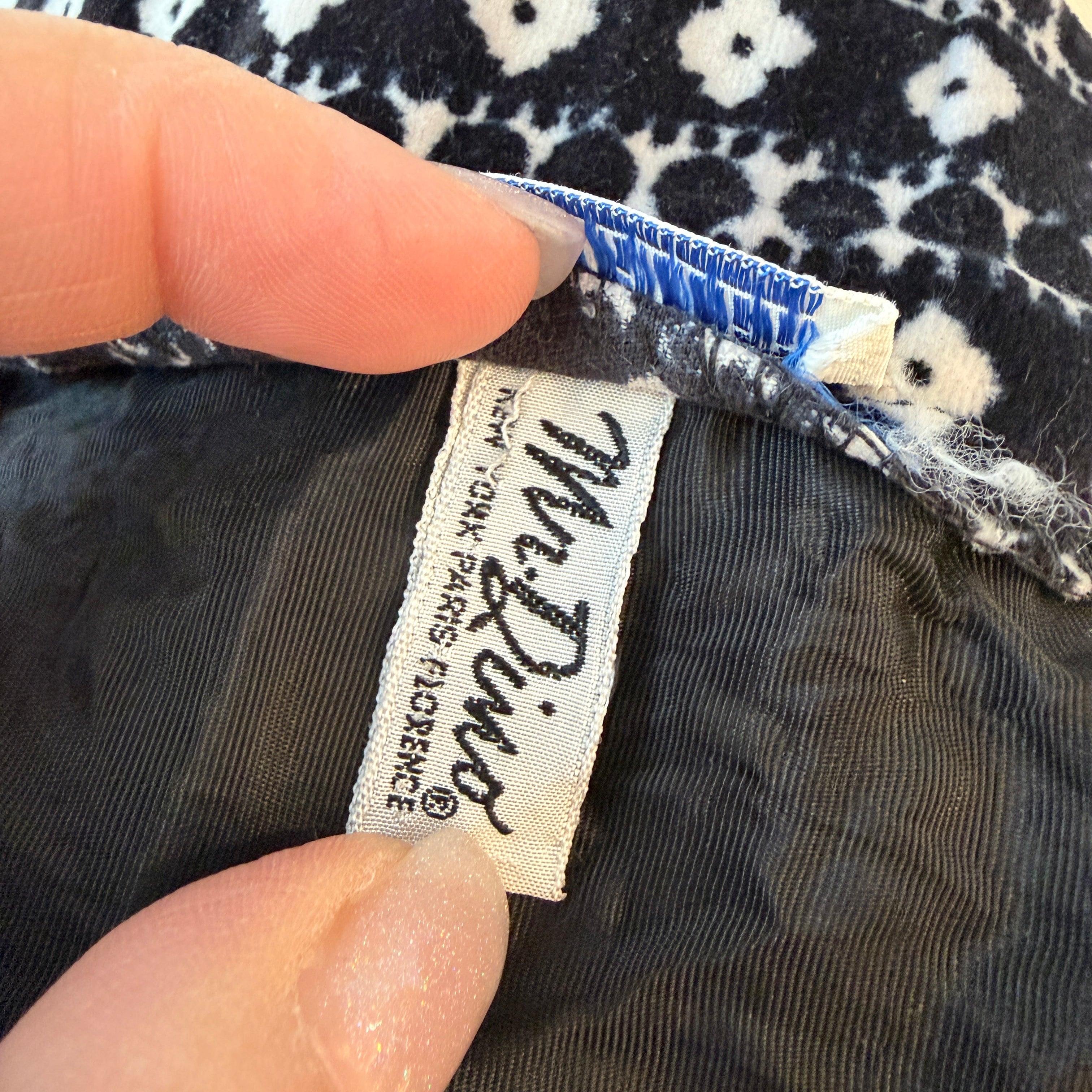 1970s Mr. Dino for Bonwit Teller Black Velvet Maxi Skirt with White Bandana Print