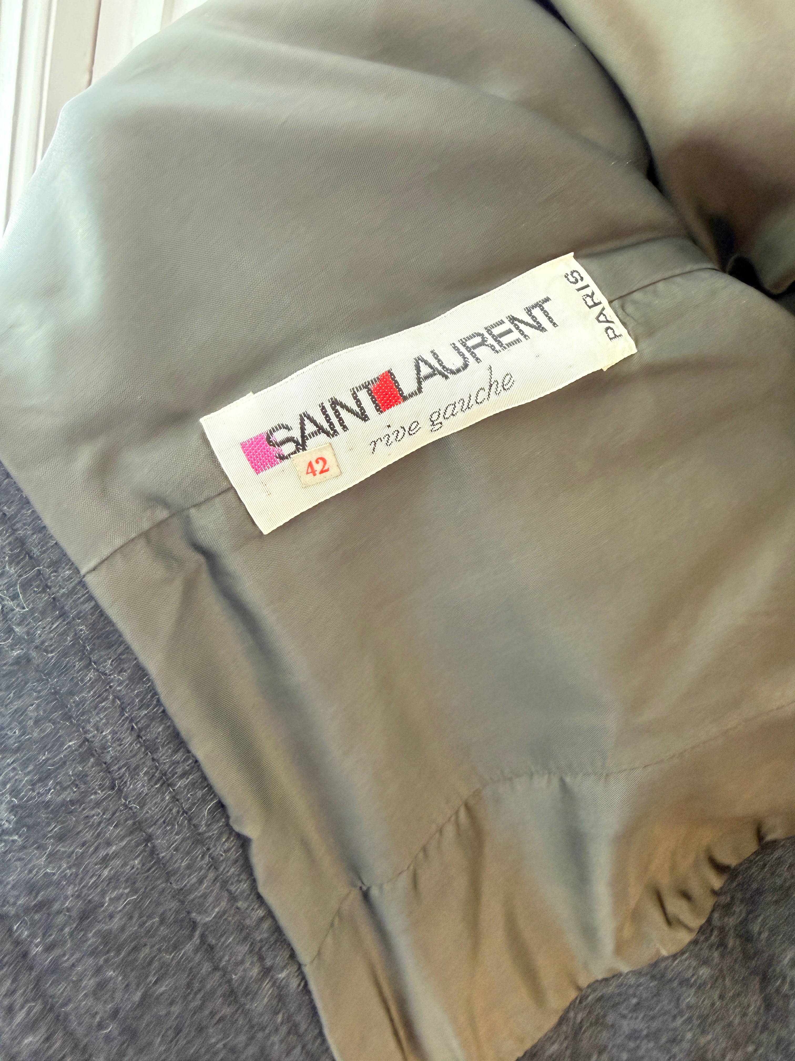 1960s Yves Saint Laurent Heathered Wool Two-Piece Skirt Suit