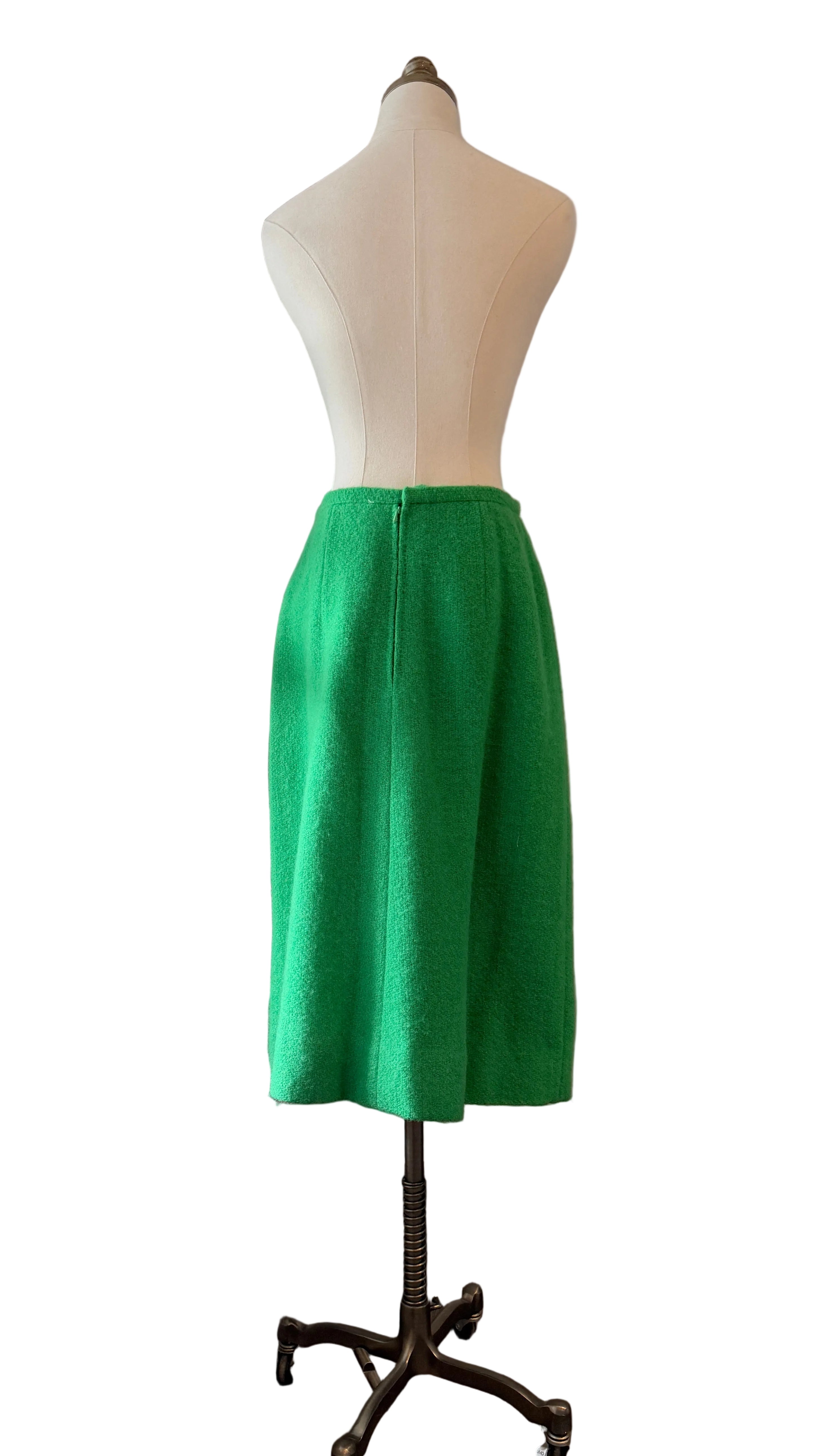 Countess Ebba von Eckermann Green Wool Hand-Knit Skirt & Vest Set