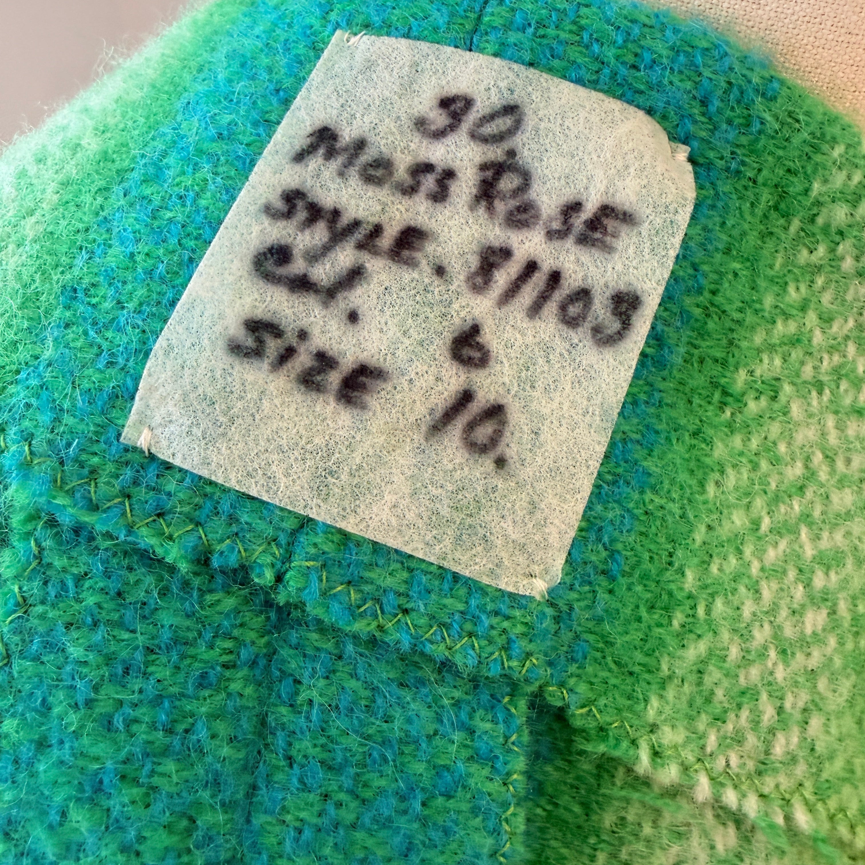 Countess Ebba von Eckermann Green Wool Hand-Knit Skirt & Vest Set
