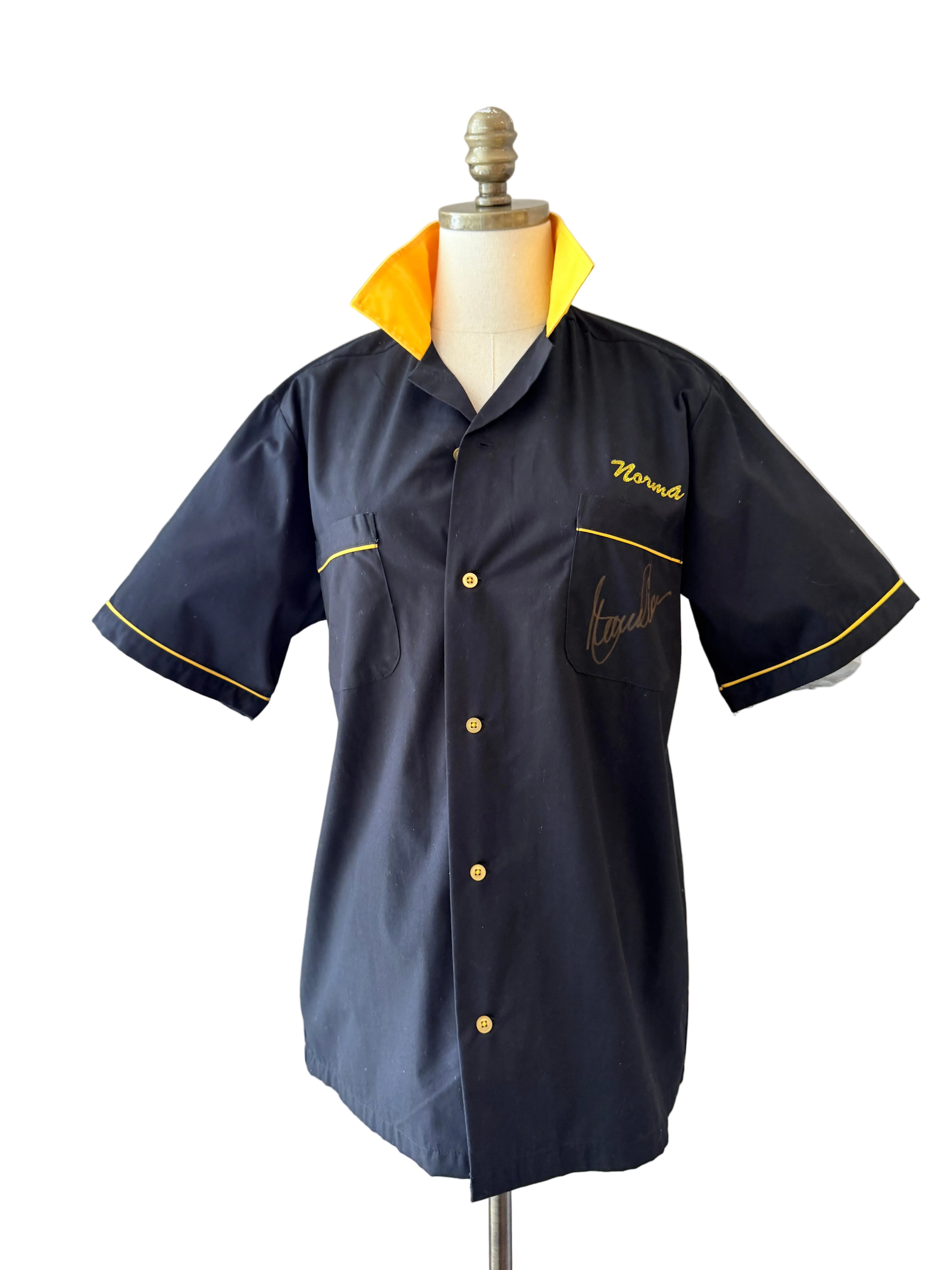 2016 Sunset Boulevard Glenn Close Signed Memorabilia Collection — Bowling Shirt, Poster &amp; Beanfield Costume Bible