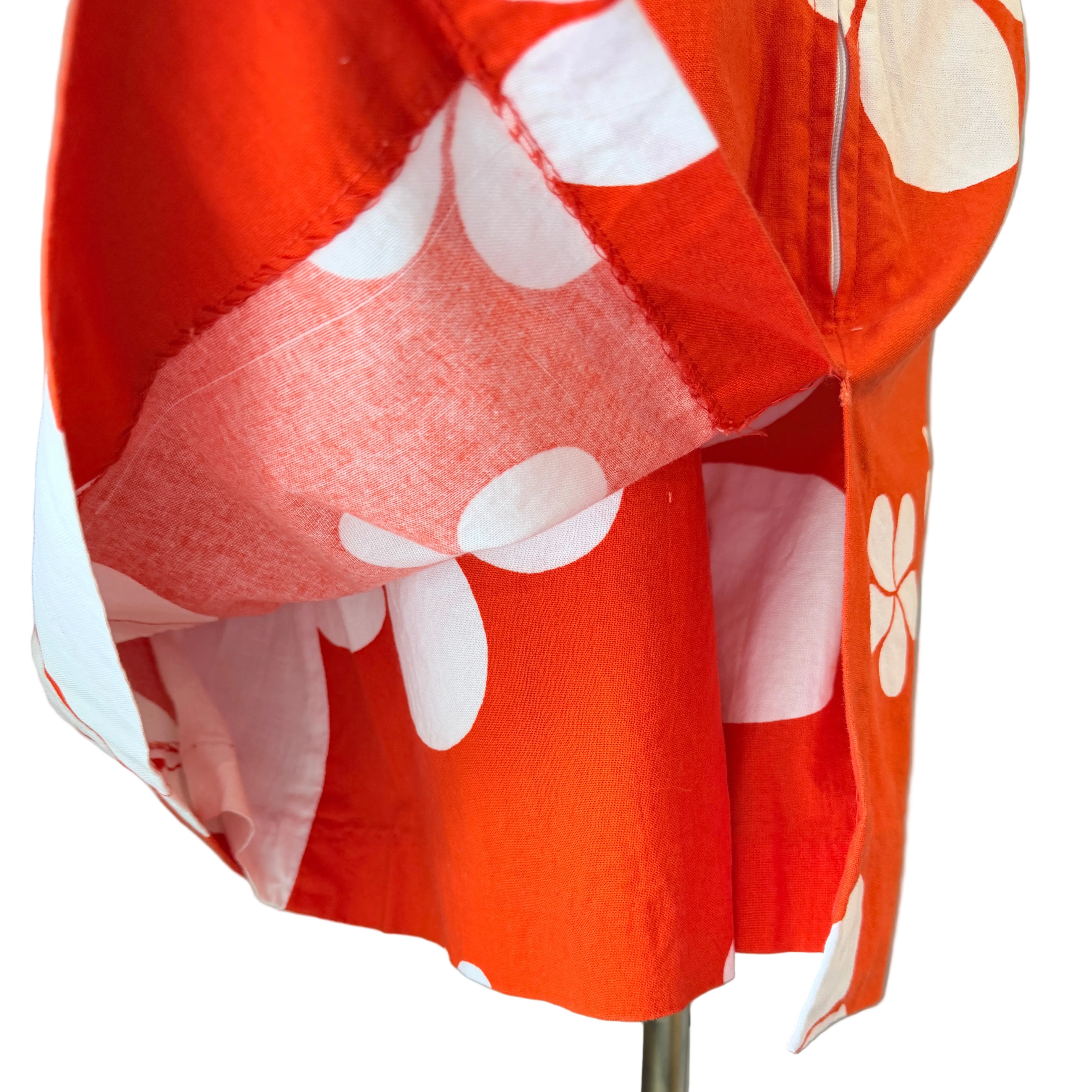 1960s Mauna Kea Beach Hotel Hawaii Orange Hawaiian Skort