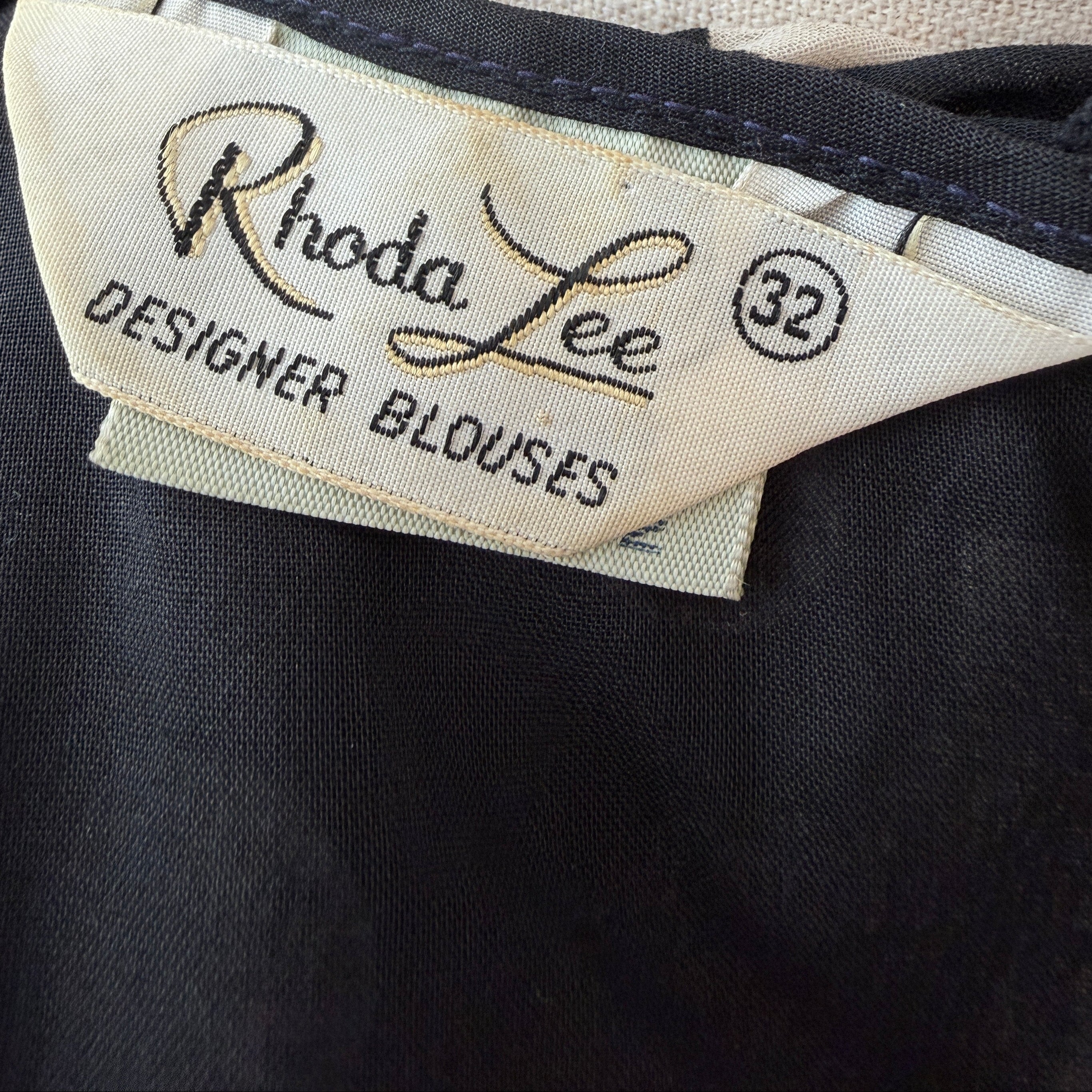 1960s Rhoda Lee Black & White Polka Dot Tank Top with Ruffled Neckline