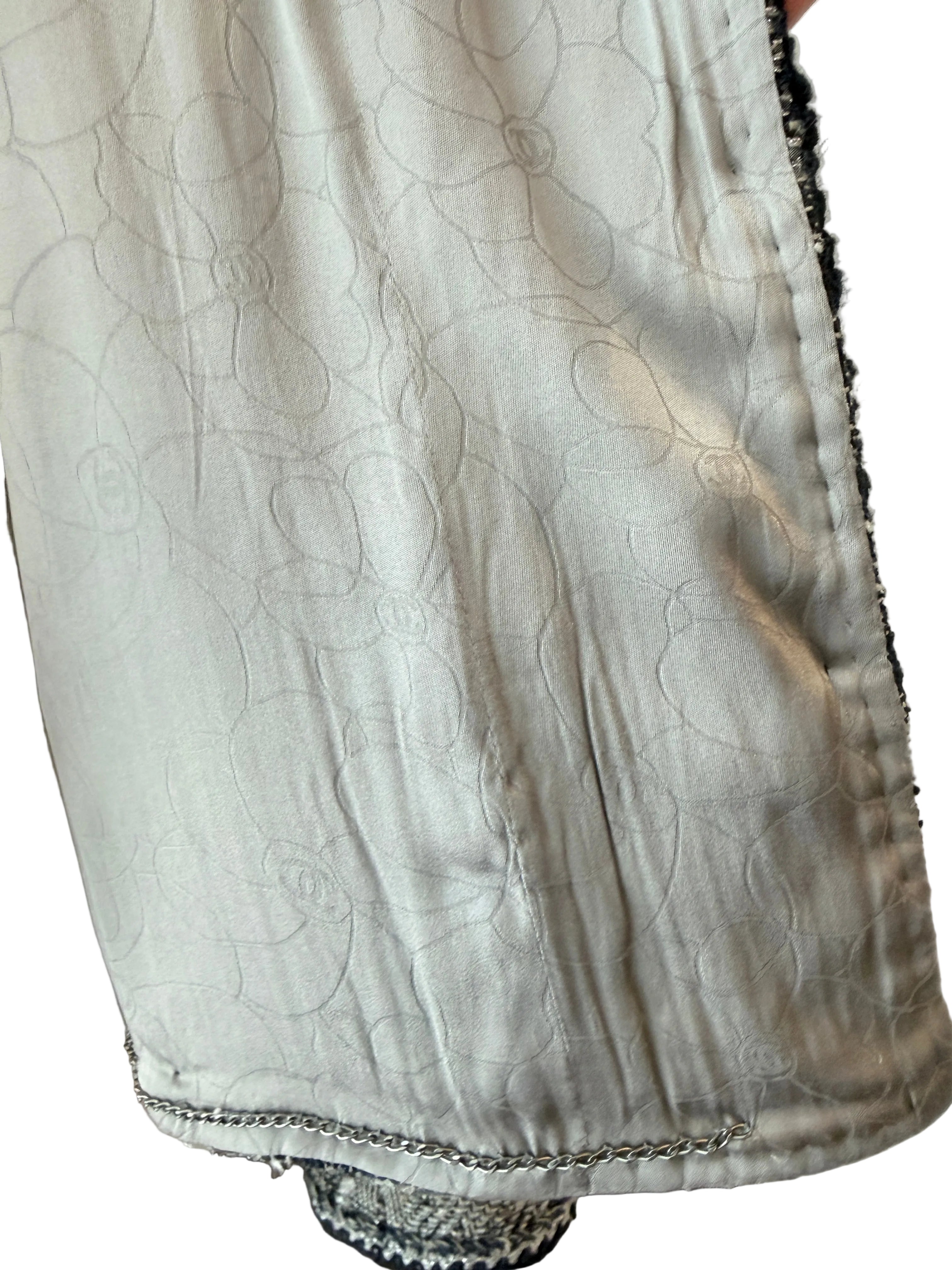 2006 Chanel Pre-Fall Camellia Tweed Jacket with Floral Buttons