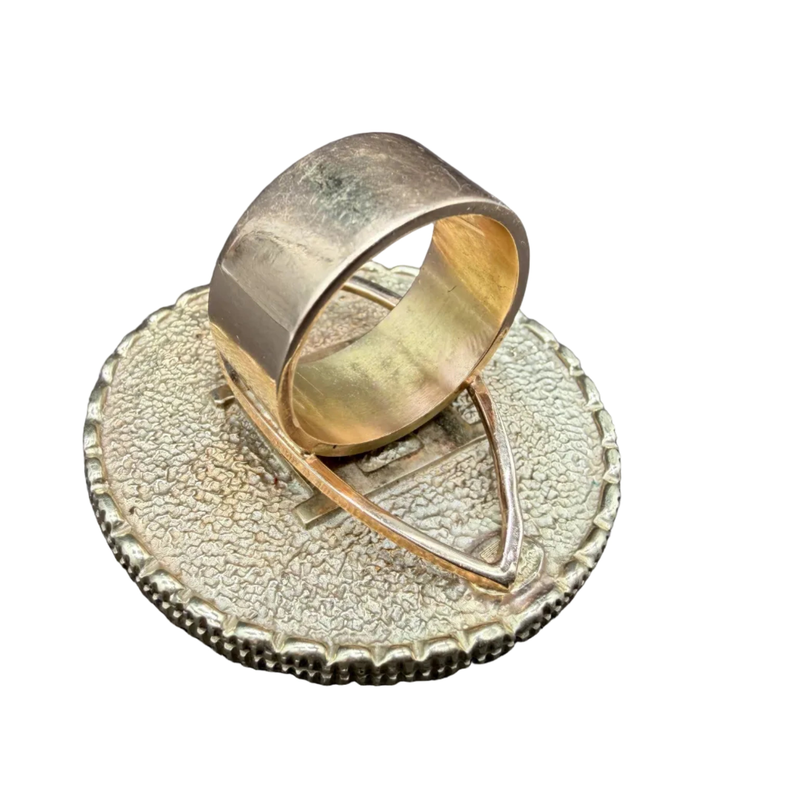 La Triomphe "Gemini" 14K Yellow Gold, Emerald & Sapphire Ring