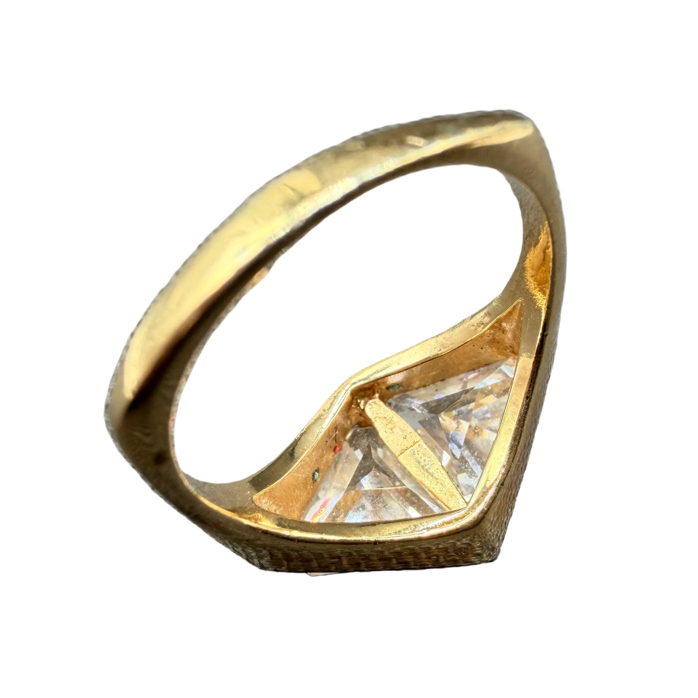 1980s 18K HGE Crystal Statement Ring