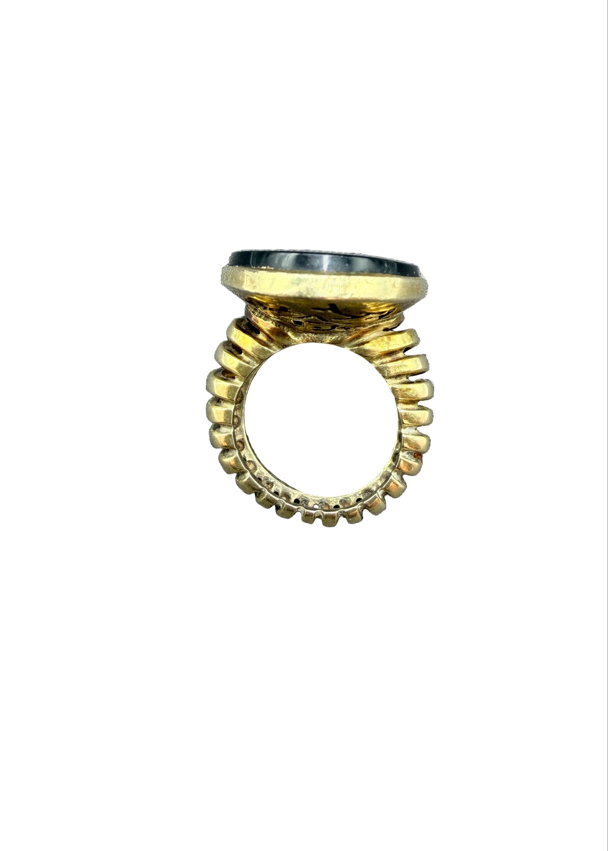 1960s 14K Gold Black Onyx Statement Ring