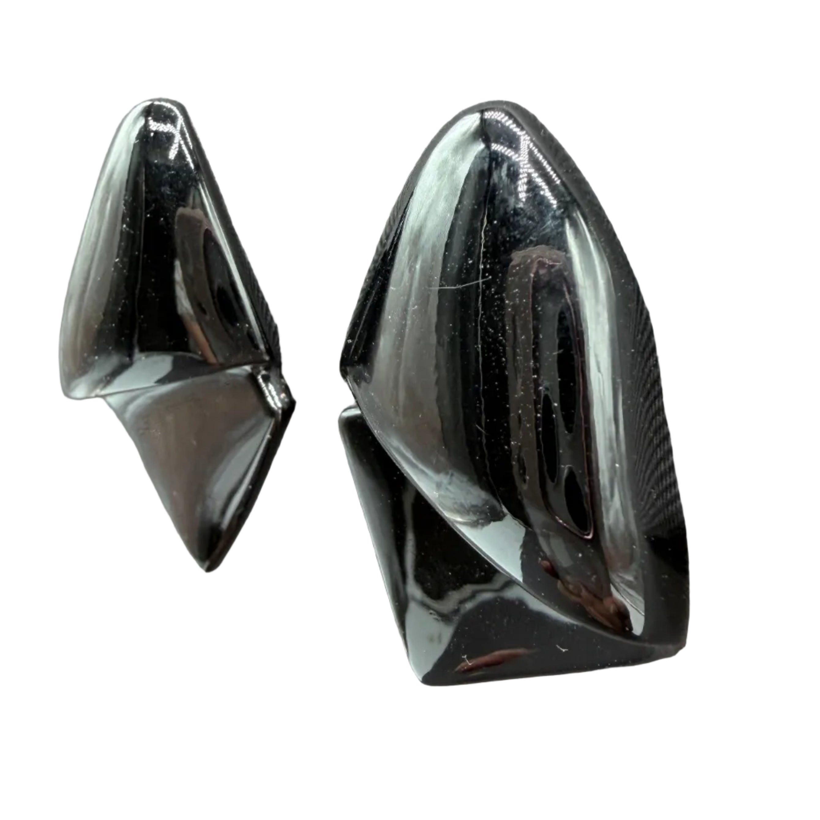 1960s  Black Metal & Enamel Calla Lily Earrings