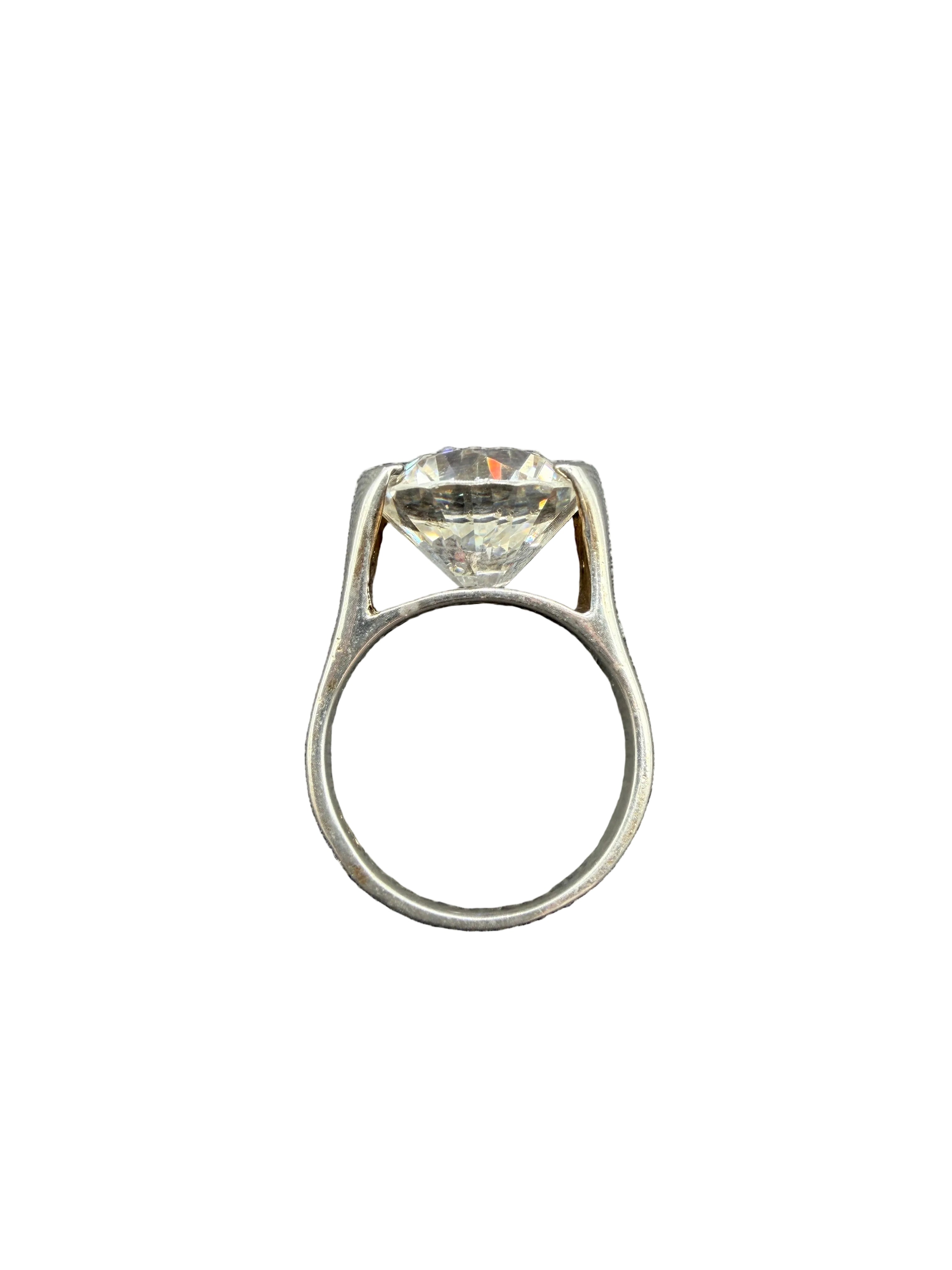 1970s Sterling Silver 925 Ring with Freestanding Swarovski Crystal